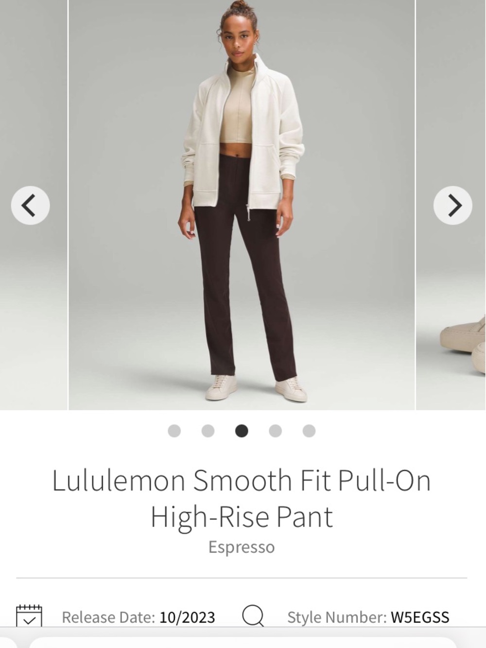 Lululemon athletica EUC Smooth Fit Pull-On High-Rise work Pants — Espresso 4